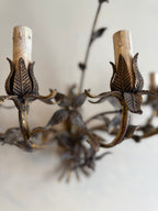 1900s Antique Iron Floral Sconces