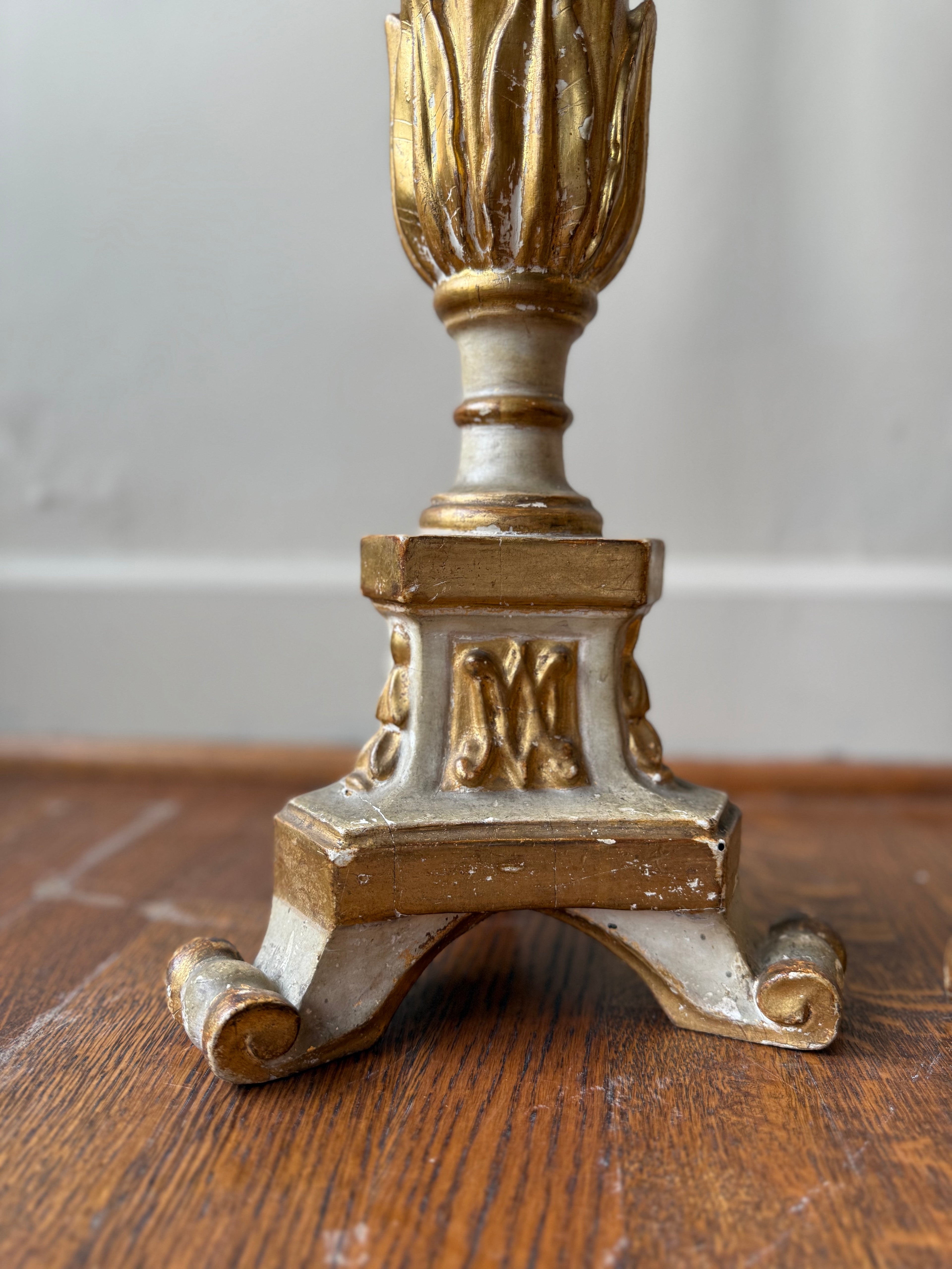 Pair of Antique Baroque Candlesticks