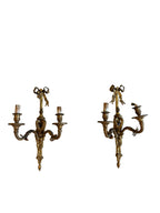 Pair of Gilded Iron French 1900 Sconces