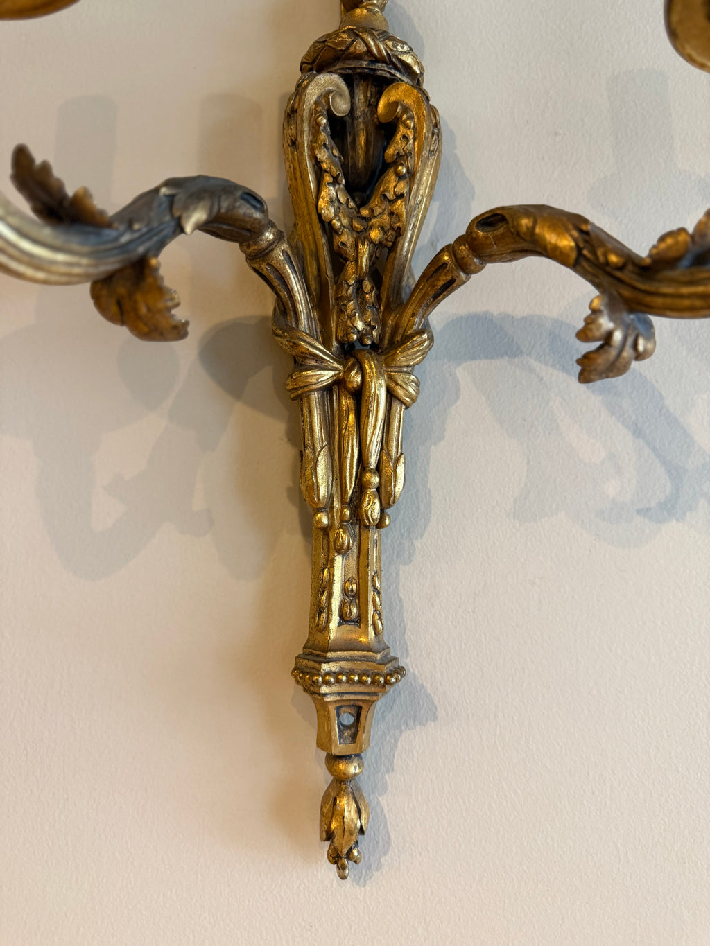 Pair of Gilded Iron French 1900 Sconces