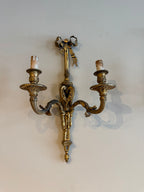 Pair of Gilded Iron French 1900 Sconces
