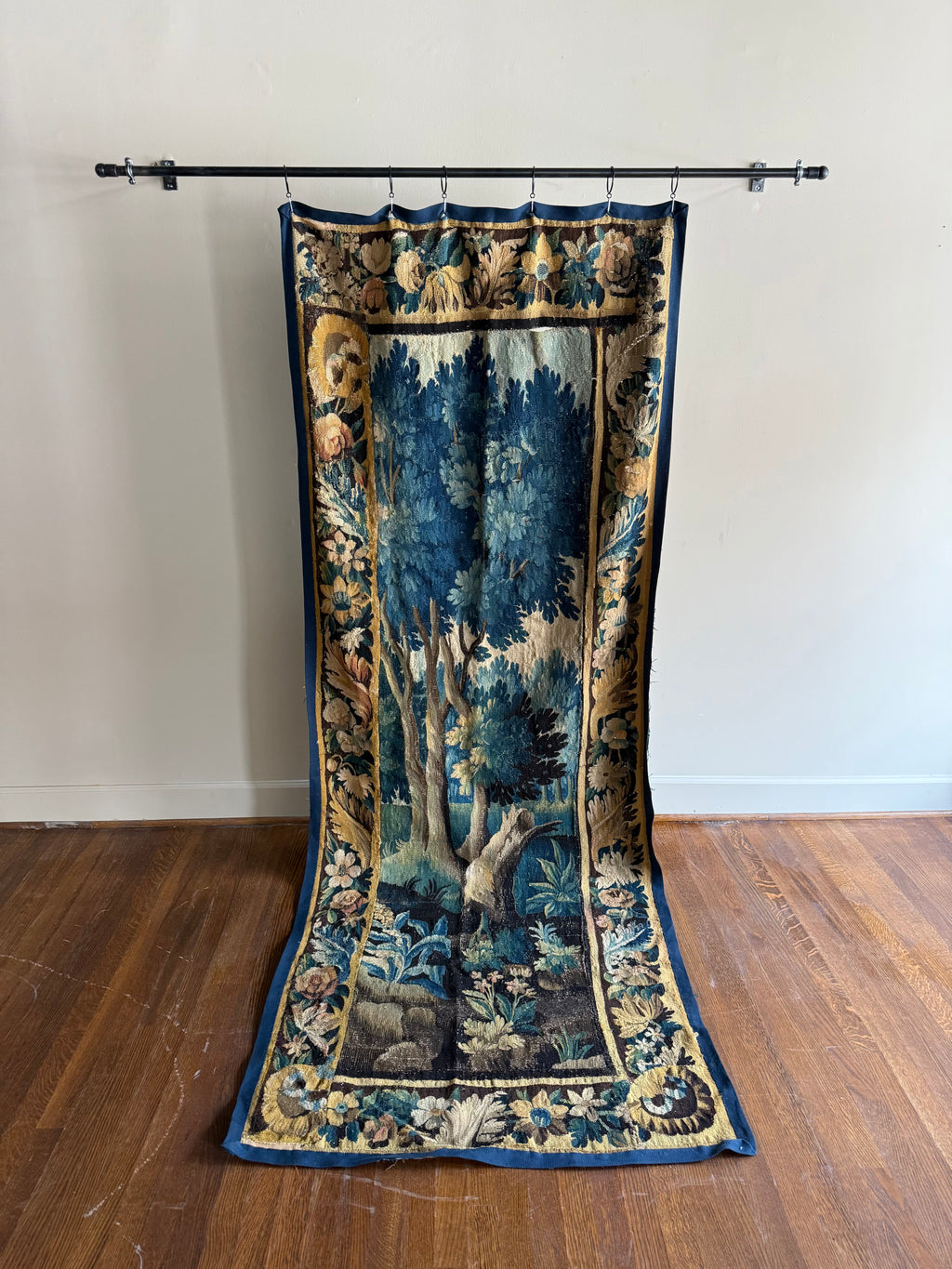 French Antique Tapestry with Border
