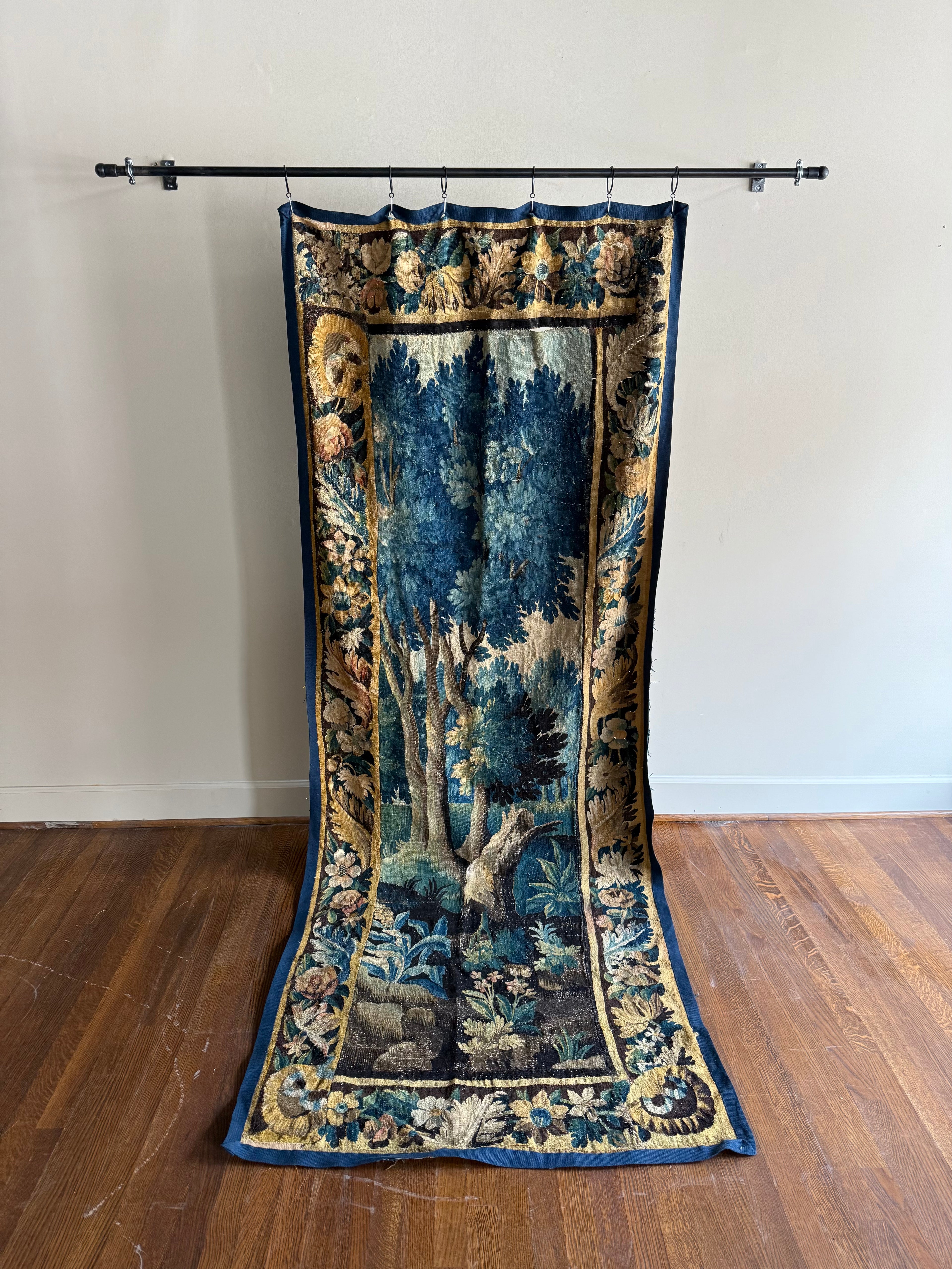 French Antique Tapestry with Border
