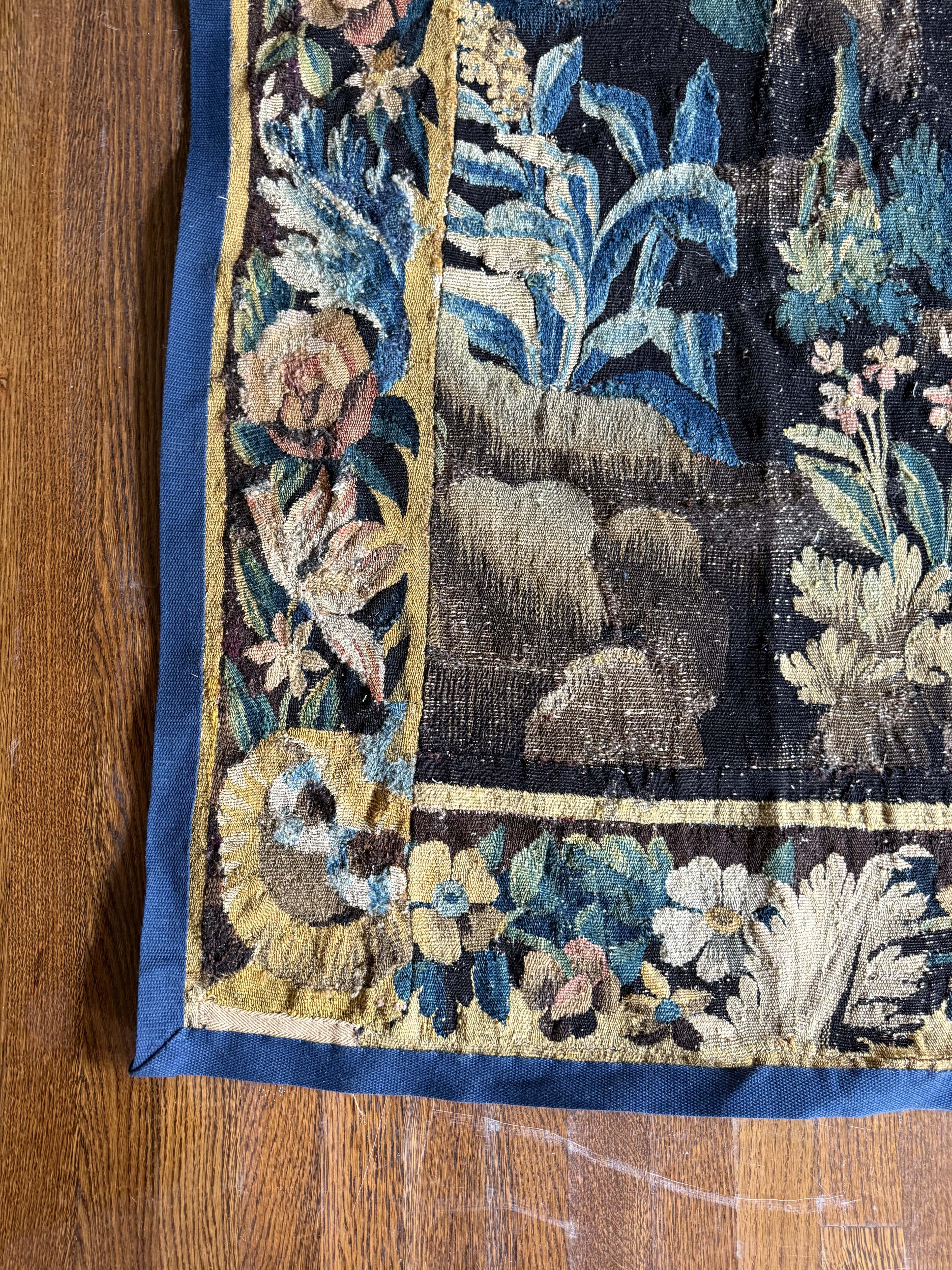 French Antique Tapestry with Border