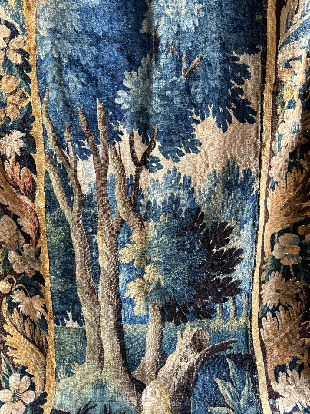 French Antique Tapestry with Border