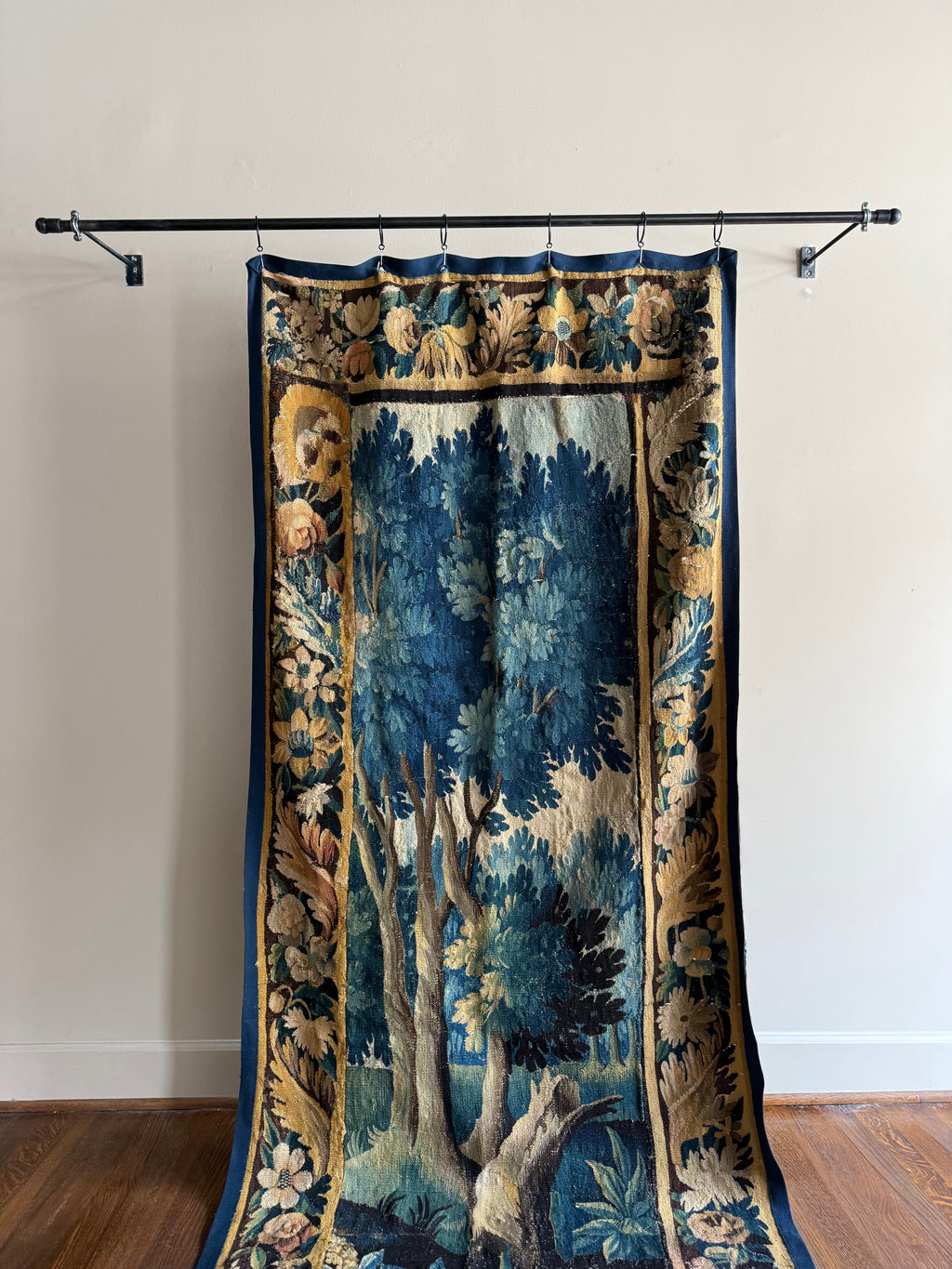 French Antique Tapestry with Border