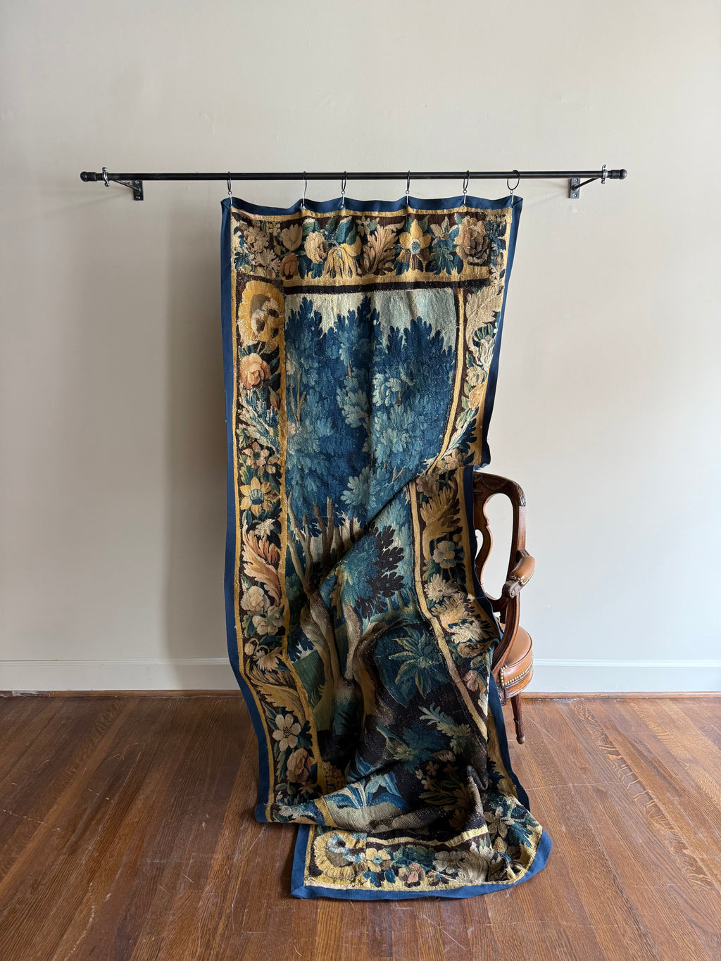 French Antique Tapestry with Border