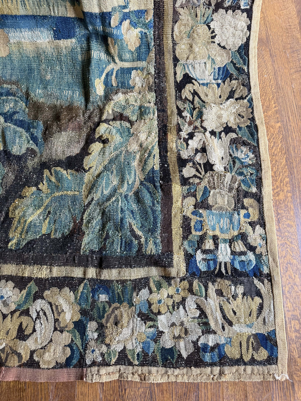 French Antique Tapestry with Border
