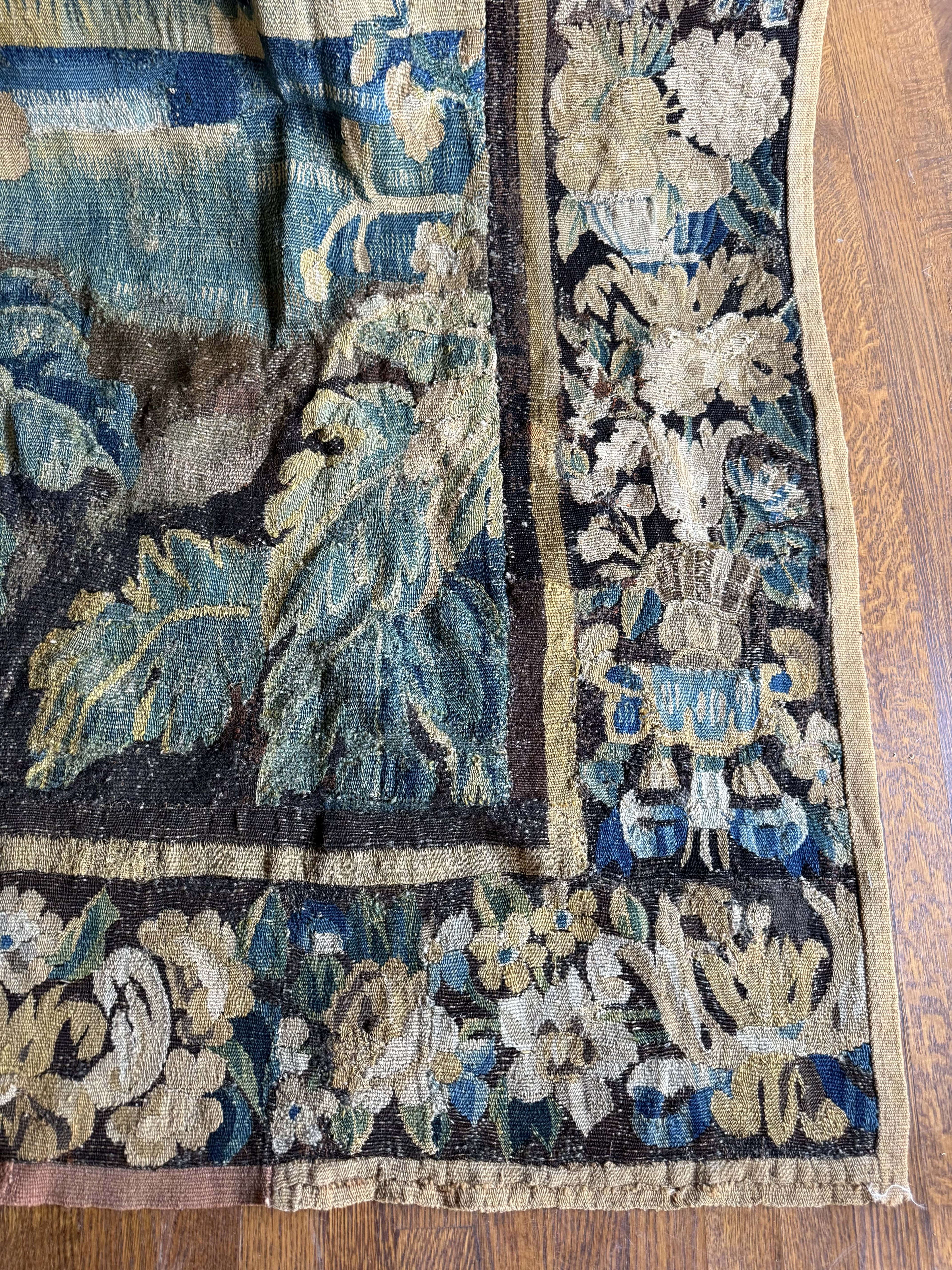 French Antique Tapestry with Border
