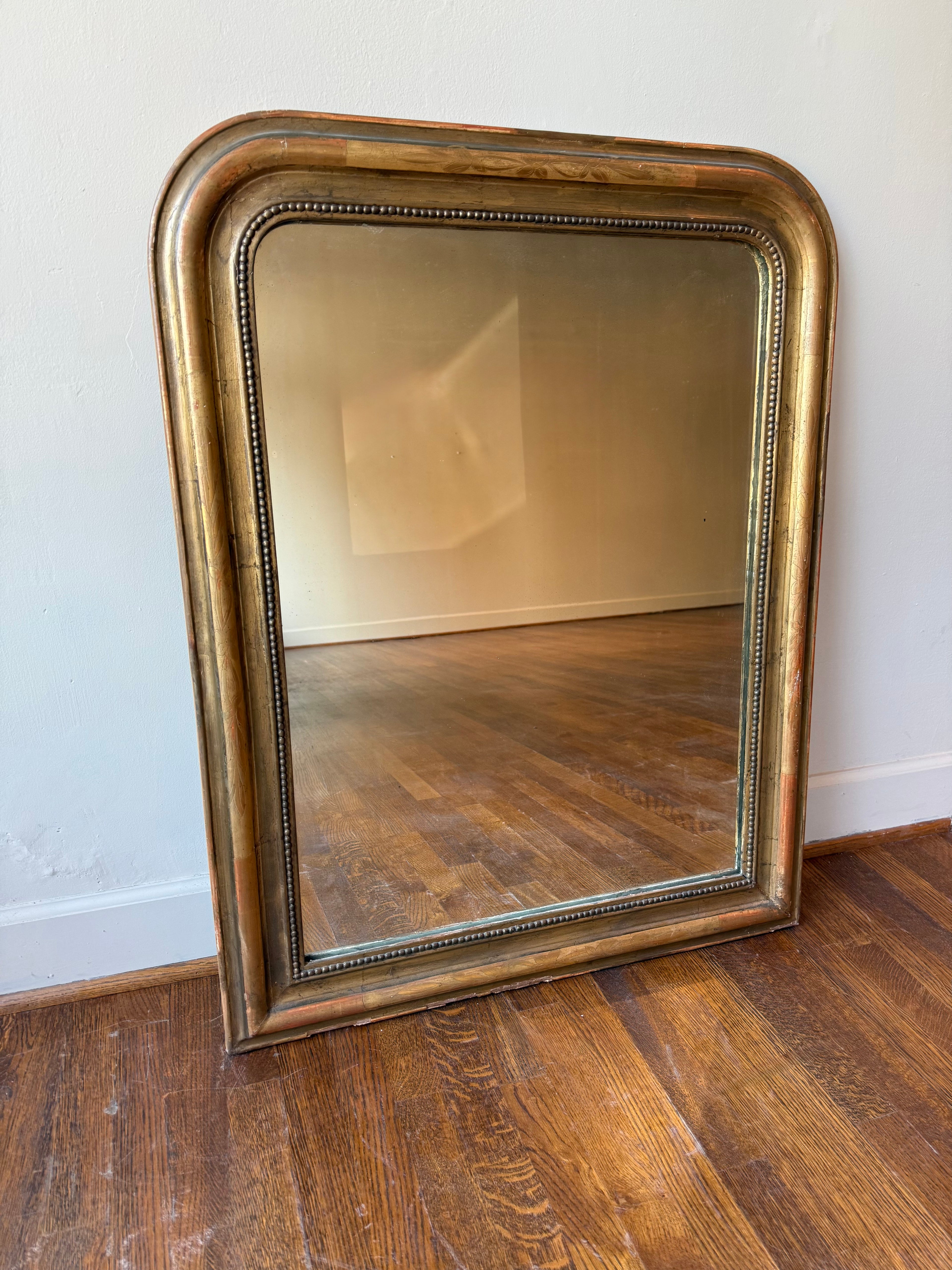 19th Century Antique Louis Philippe Mirror - 30.5"W X 38"H