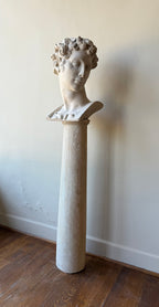 1820 Limestone Bust and Pedestal