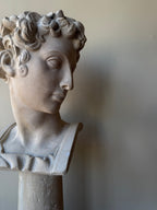 1820 Limestone Bust and Pedestal