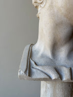 1820 Limestone Bust and Pedestal