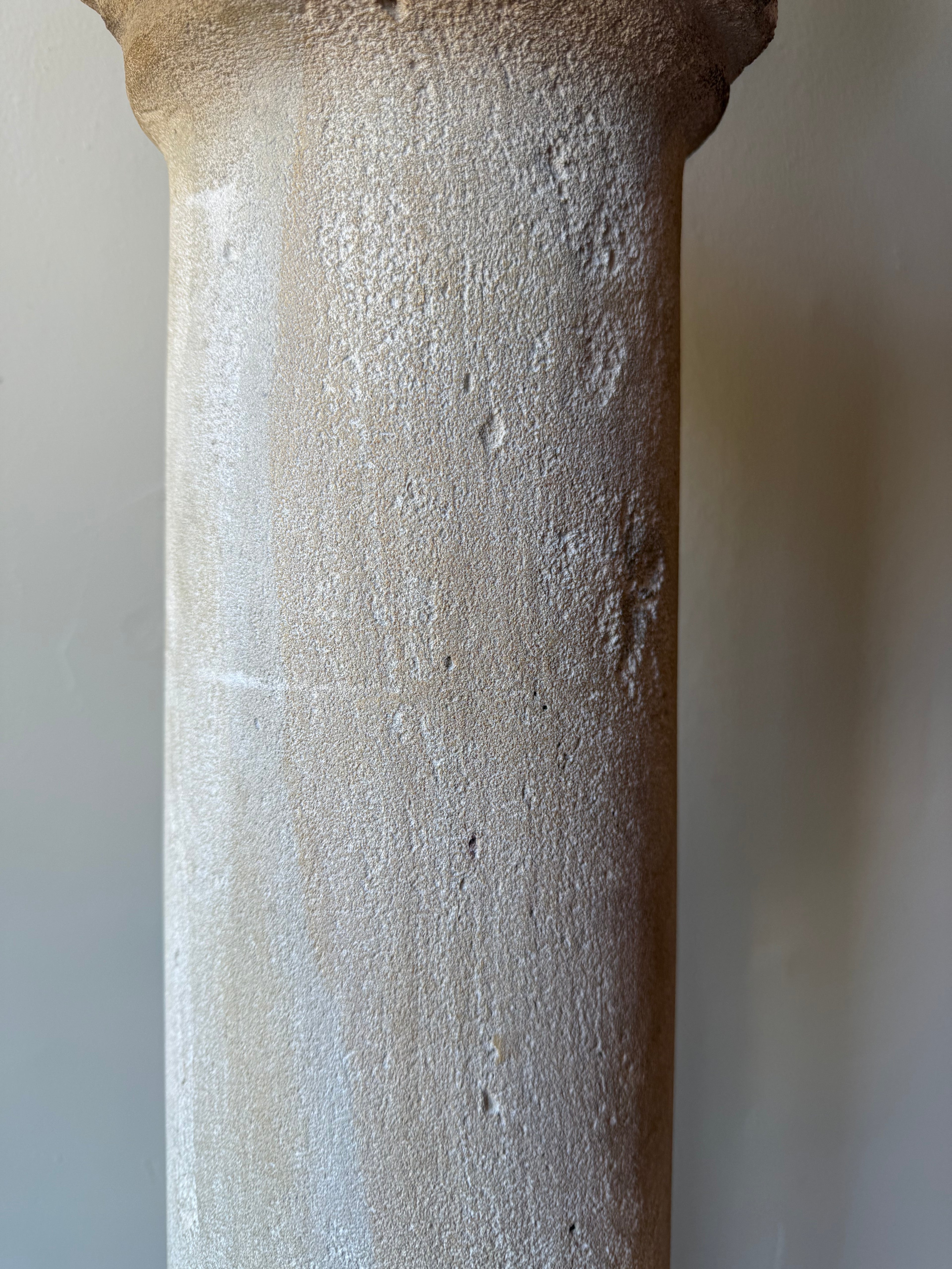 1820 Limestone Bust and Pedestal