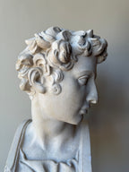 1820 Limestone Bust and Pedestal