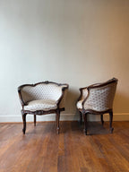 Pair of 1890 French Louis XV Bergere Chairs