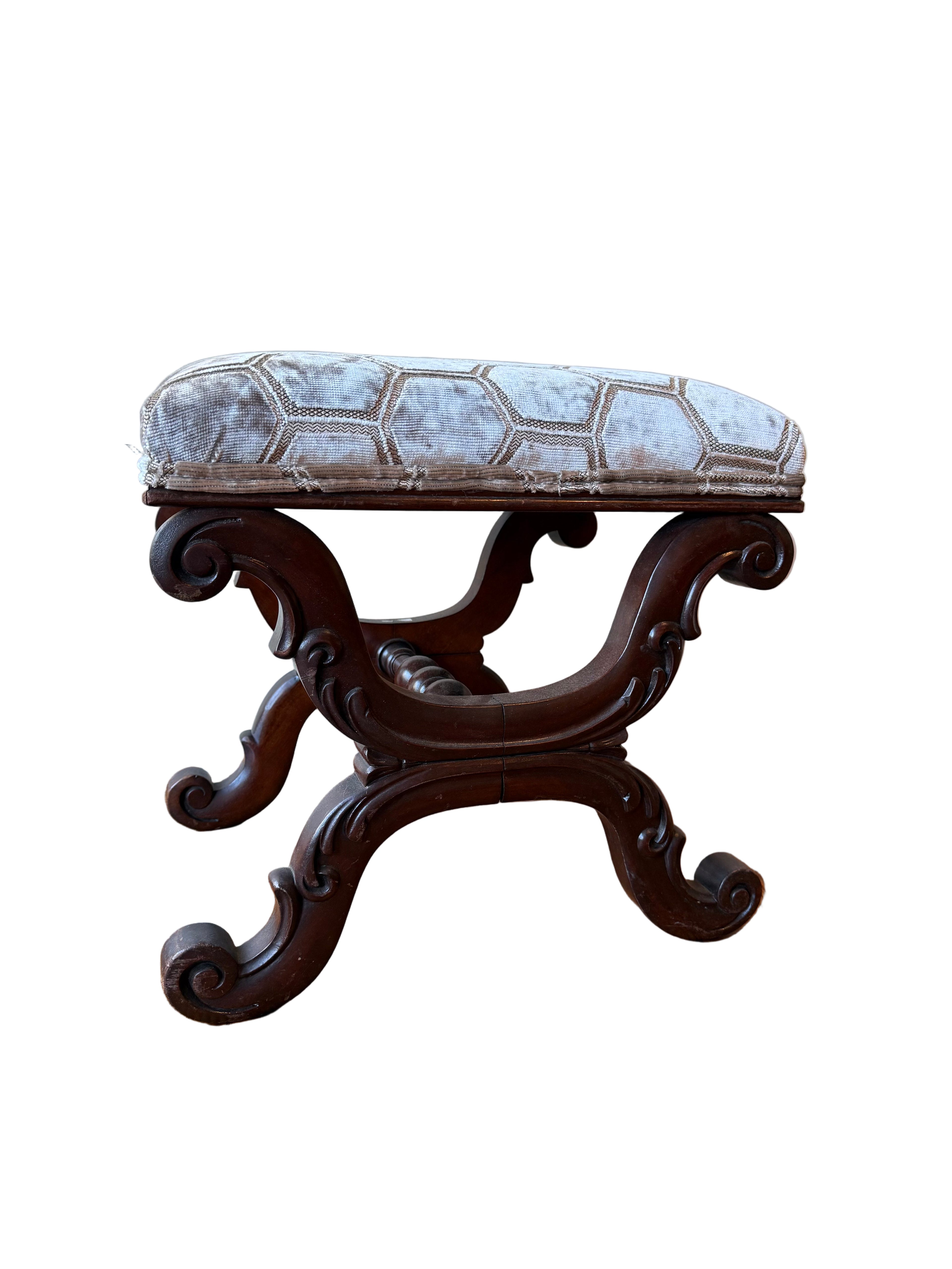 Antique William IV Mahogany Ottoman