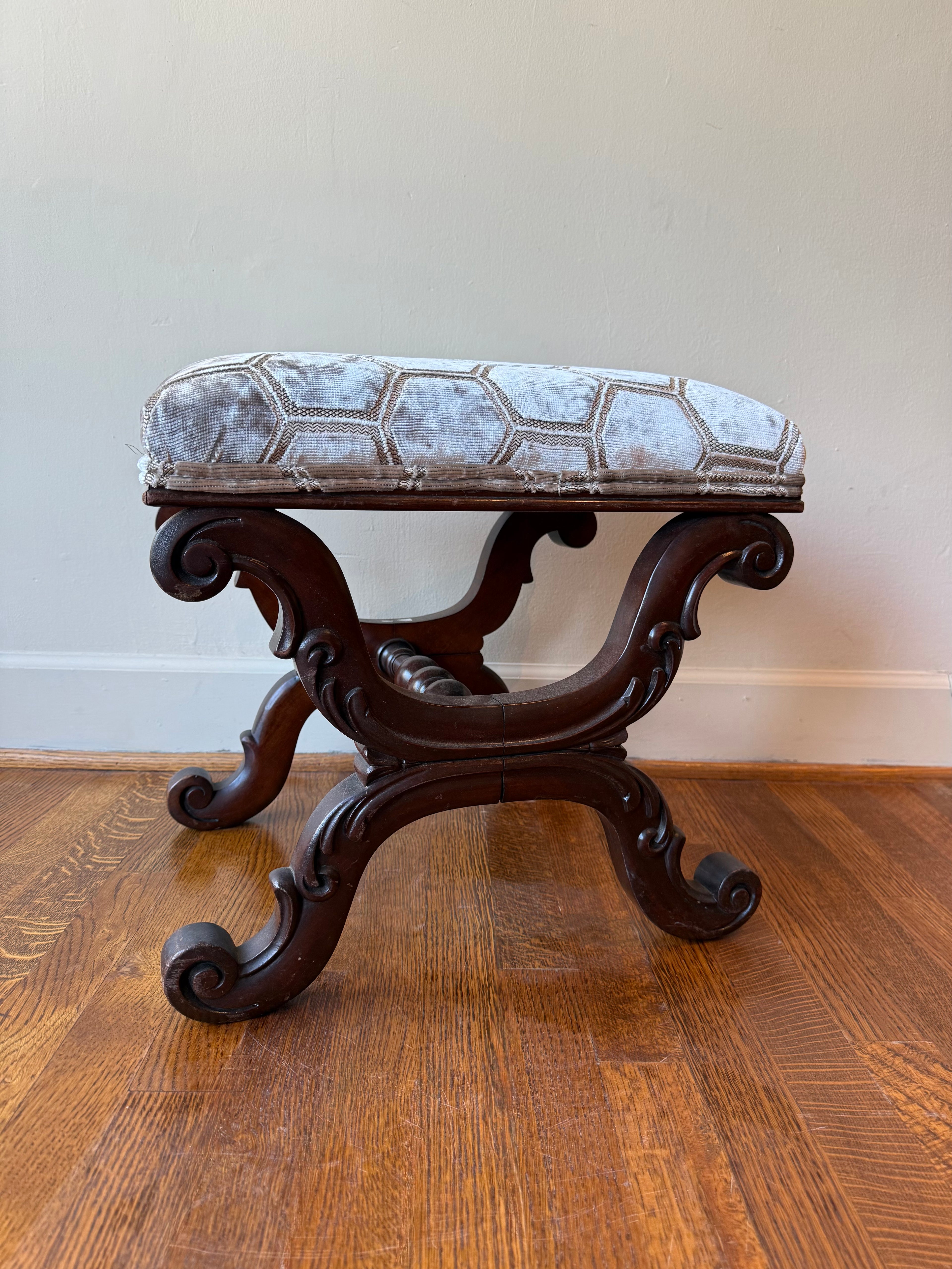 Antique William IV Mahogany Ottoman