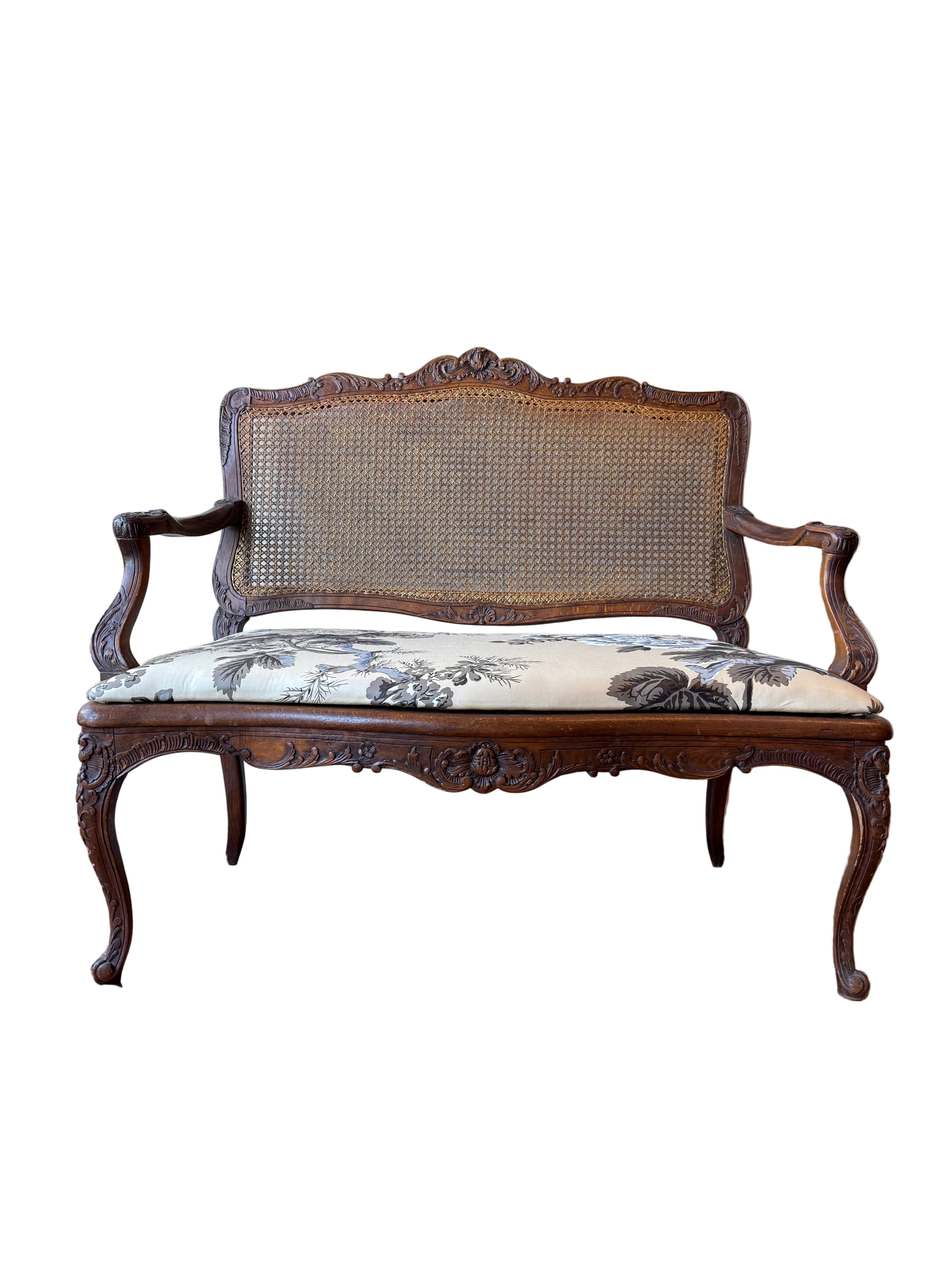1870 Louis XV Caned Settee