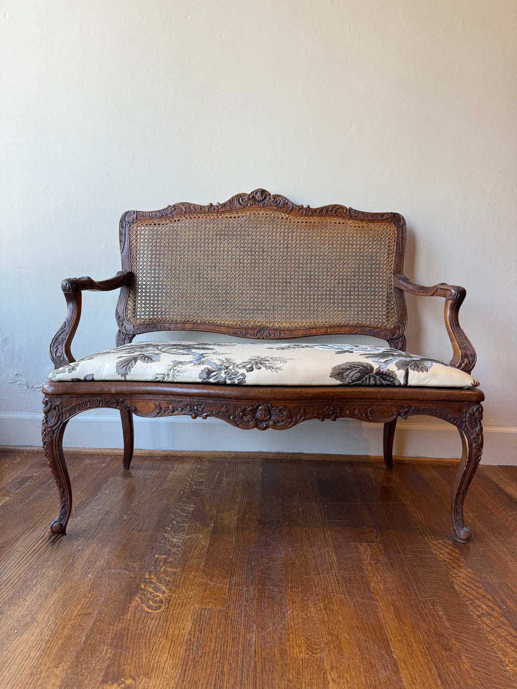 1870 Louis XV Caned Settee