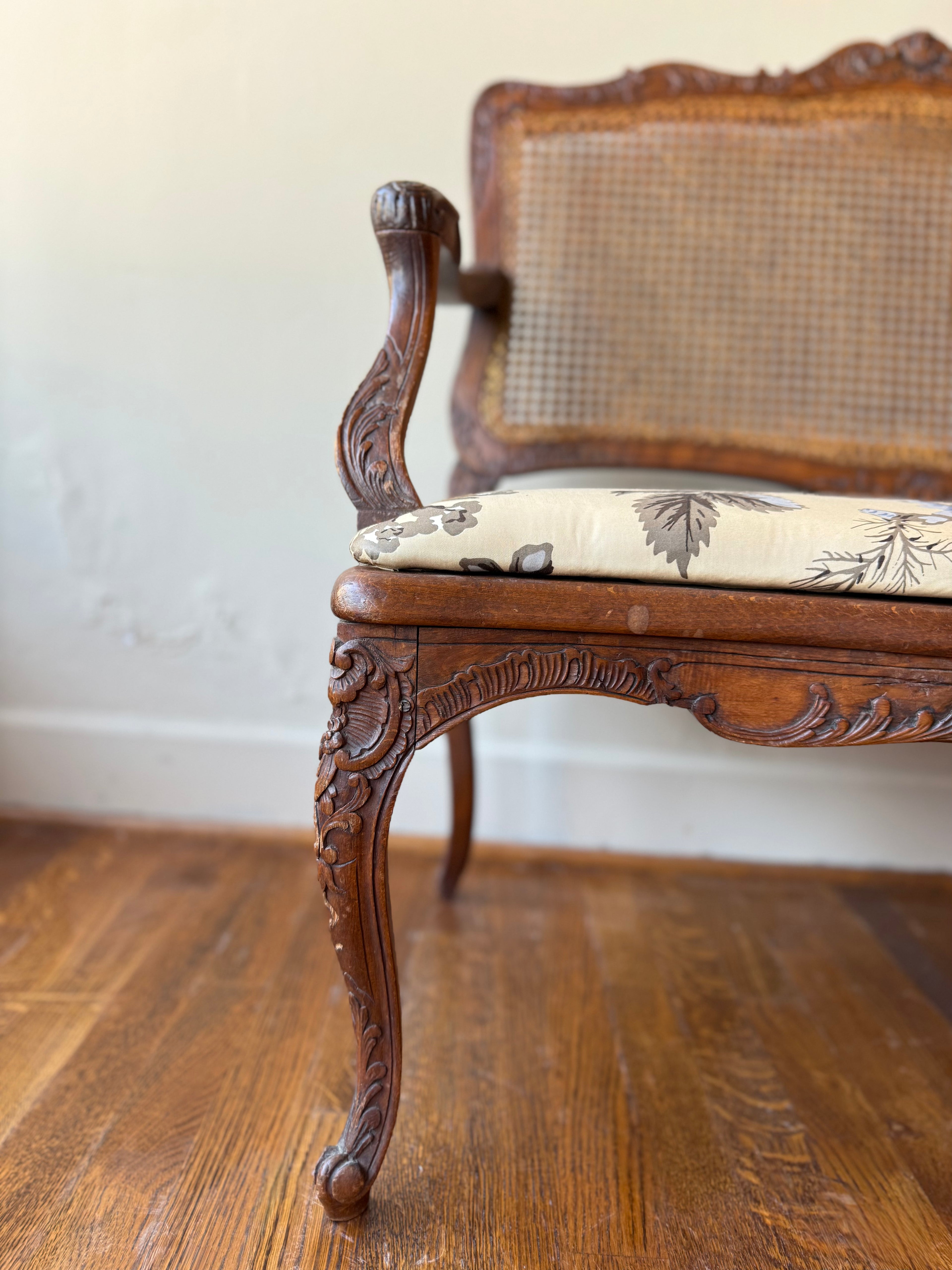 1870 Louis XV Caned Settee