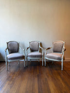Set of 3 Louis XVI 1890 Antique Armchairs