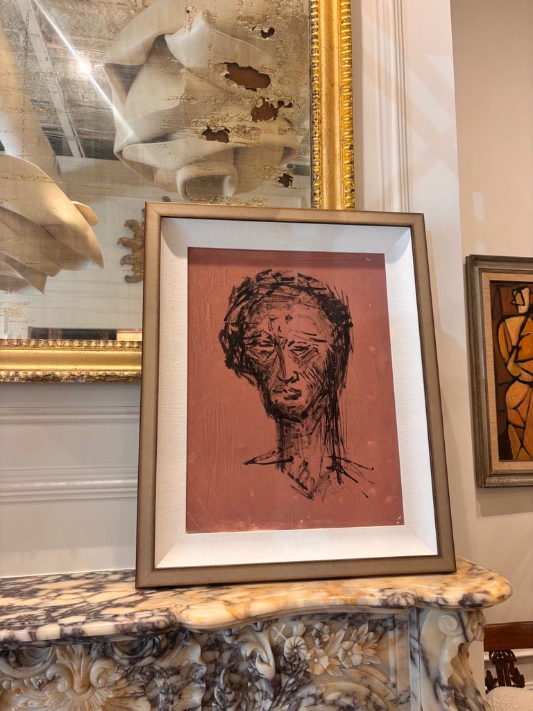 Framed Abstract Portrait Art Print - Garufi
