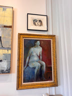 Nude Seated on Blue Rock By Dead Artist Gallery