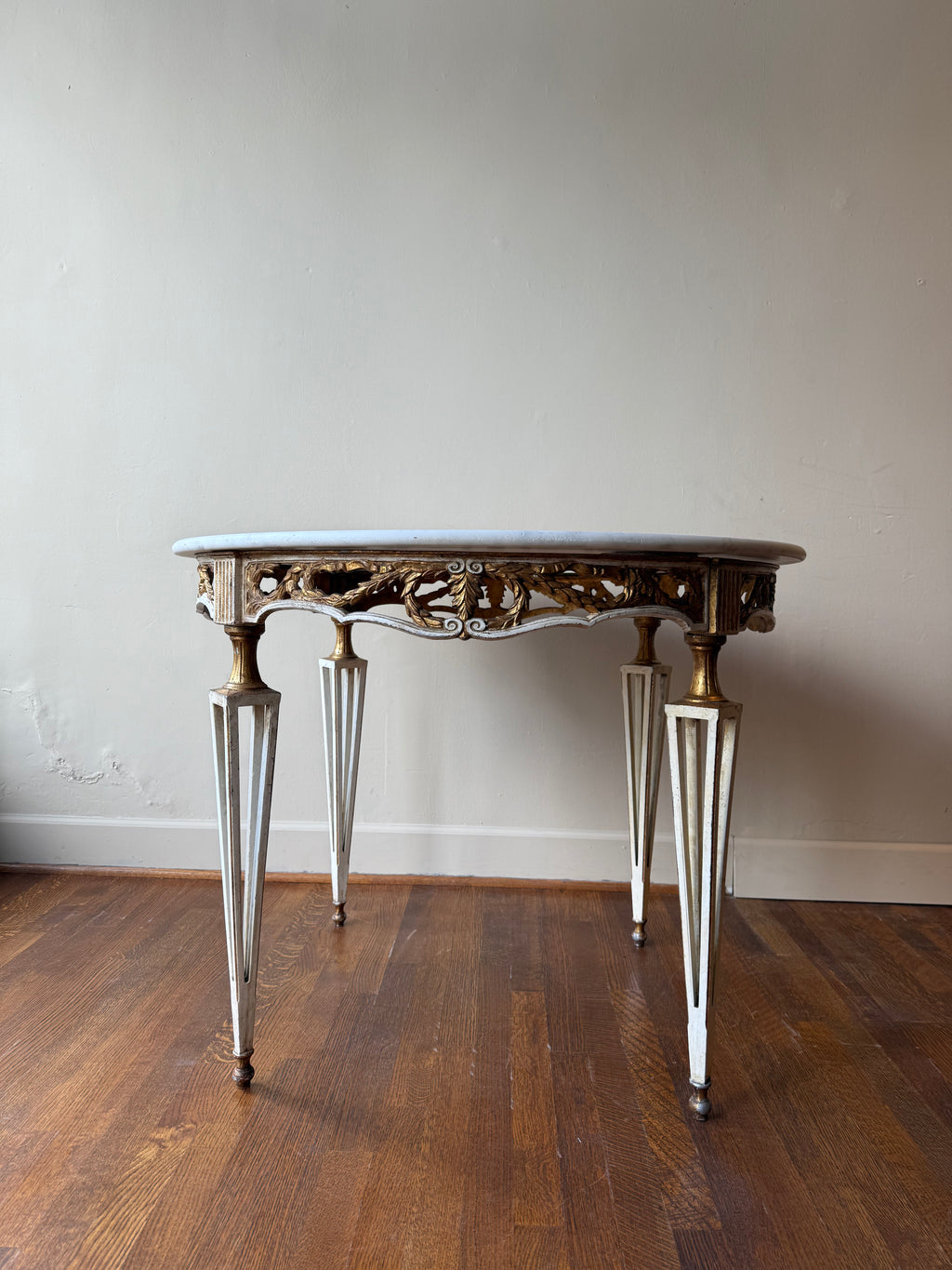 Marble Top Gilded Round Table