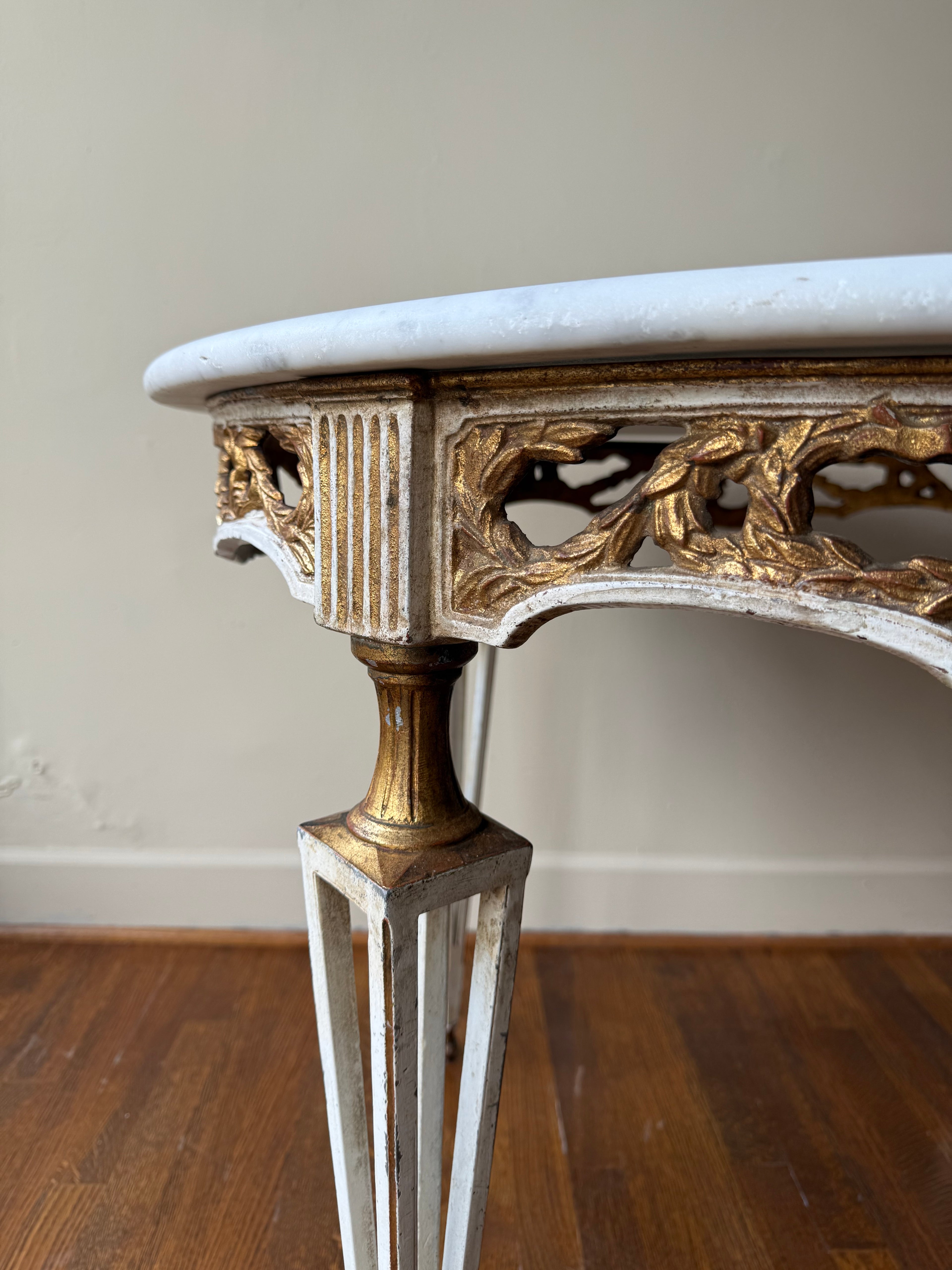 Marble Top Gilded Round Table