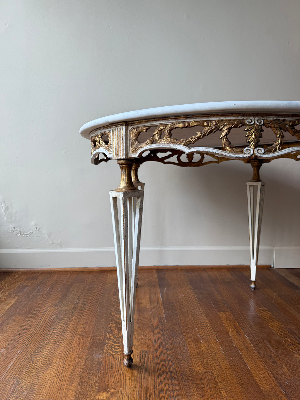Marble Top Gilded Round Table