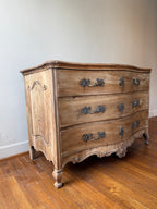19th-century French Louis XV–style walnut commode