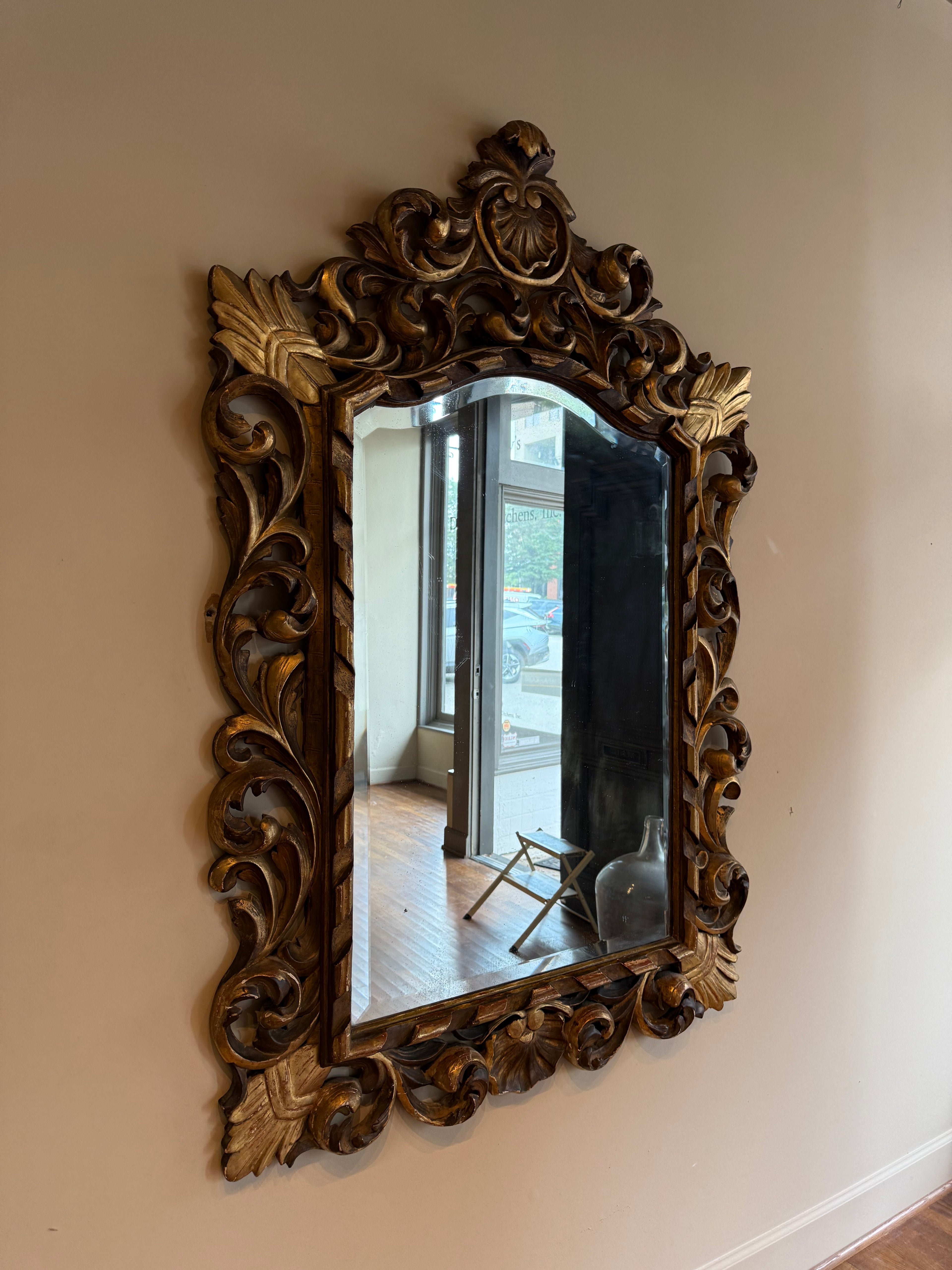 18th Century Antique English Giltwood Mirror