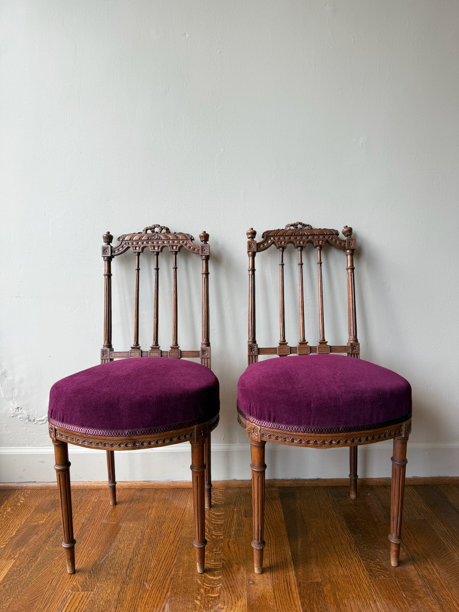 Pair of Louis XVI Armless Chair