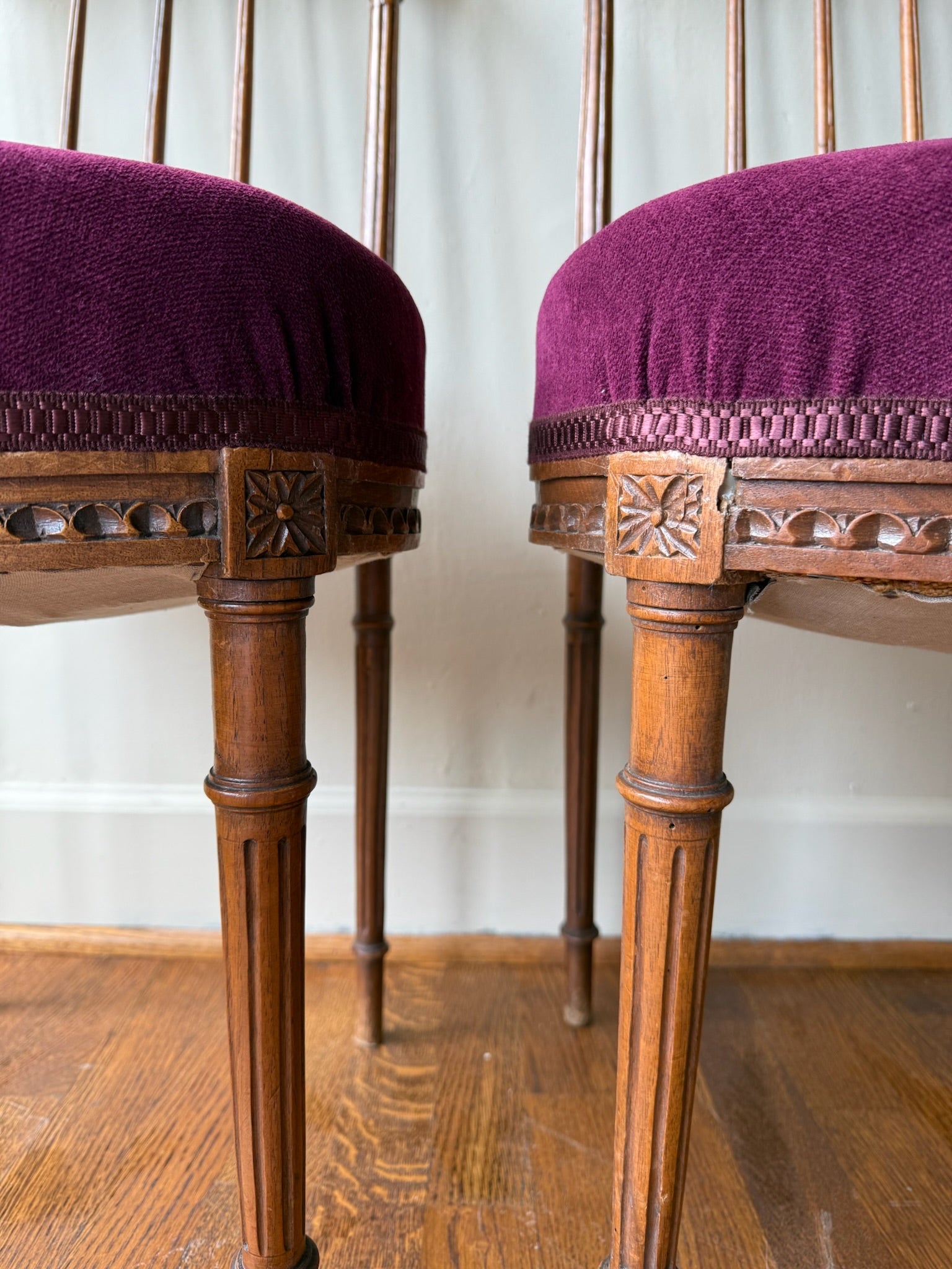Pair of Louis XVI Armless Chair