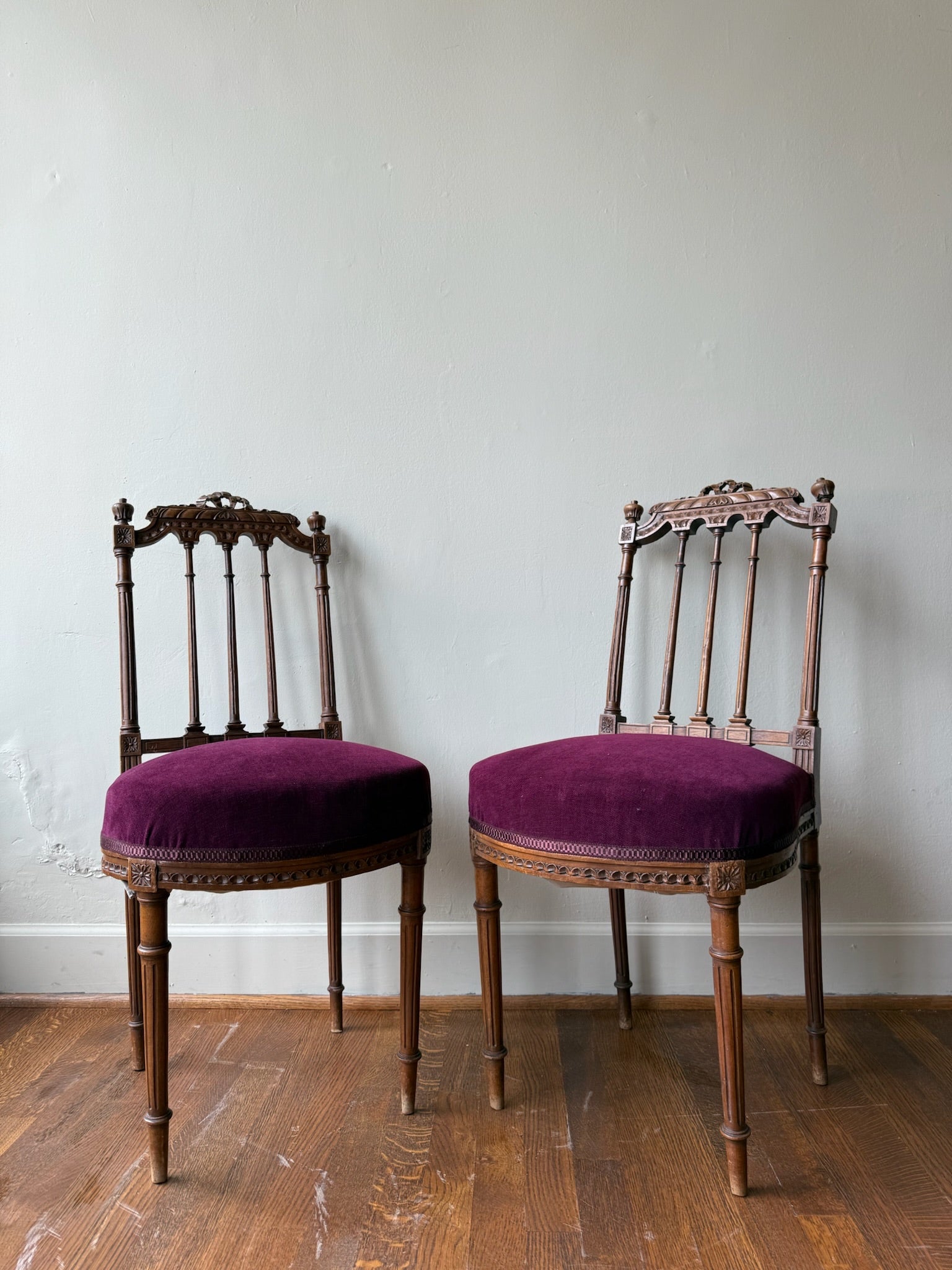 Pair of Louis XVI Armless Chair