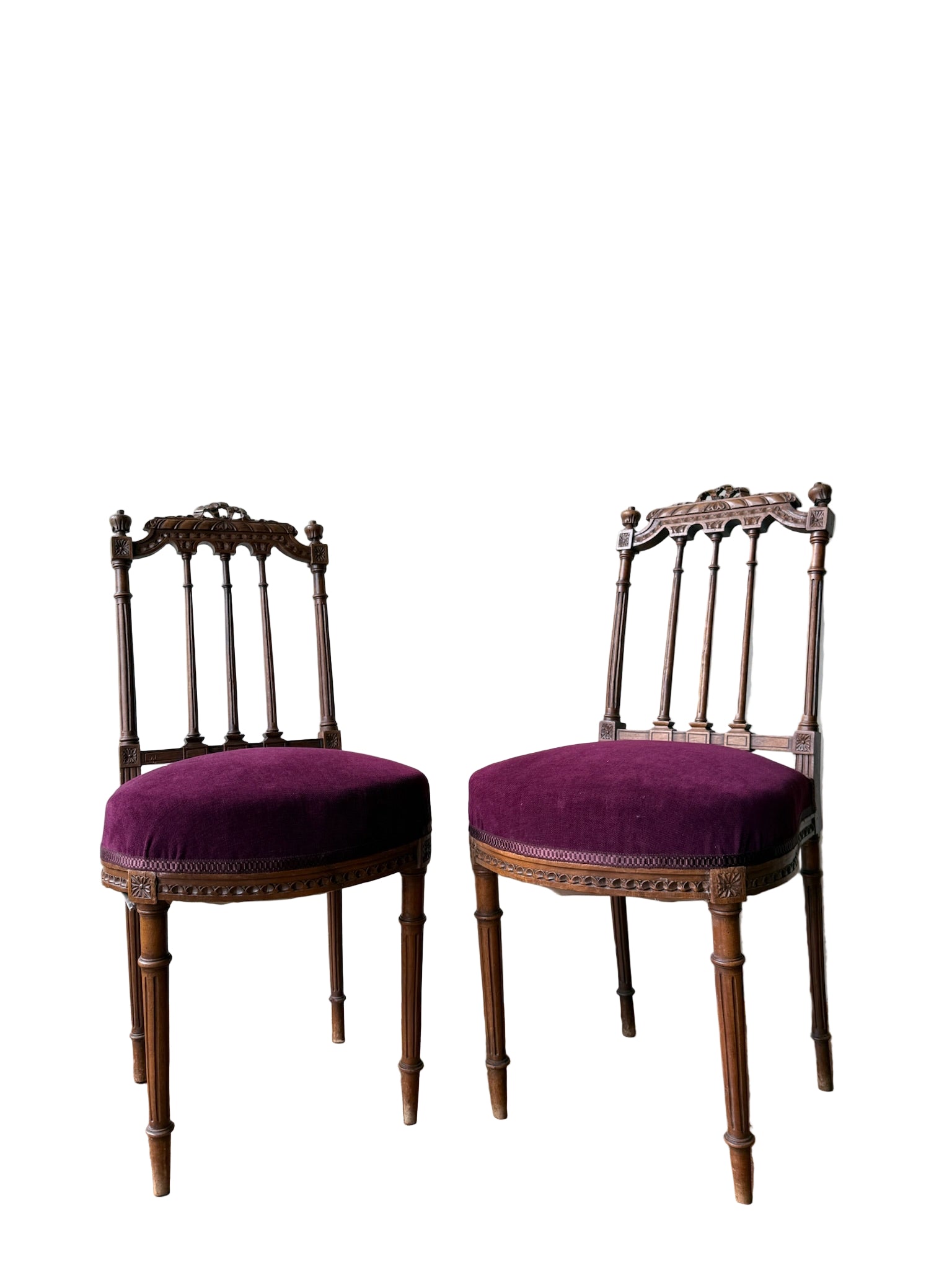 Pair of Louis XVI Armless Chair