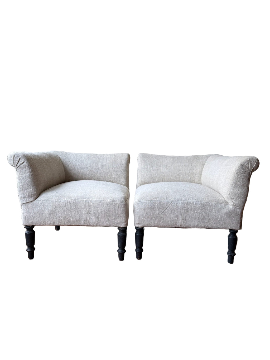 Pair of French Art Deco Tete-a-Tete Chairs