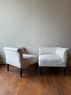 Pair of French Art Deco Tete-a-Tete Chairs