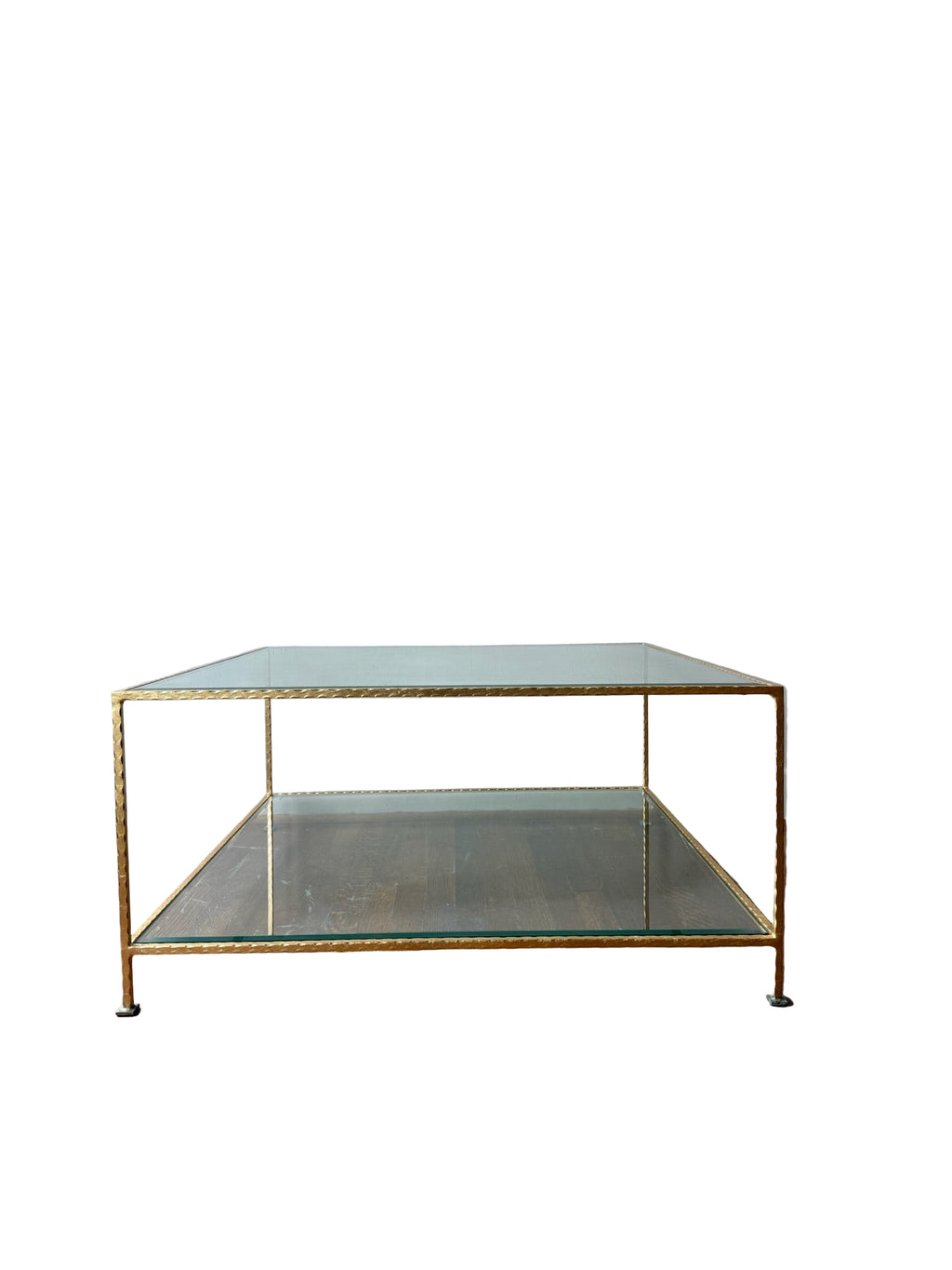 Glass & Brass Coffee Table