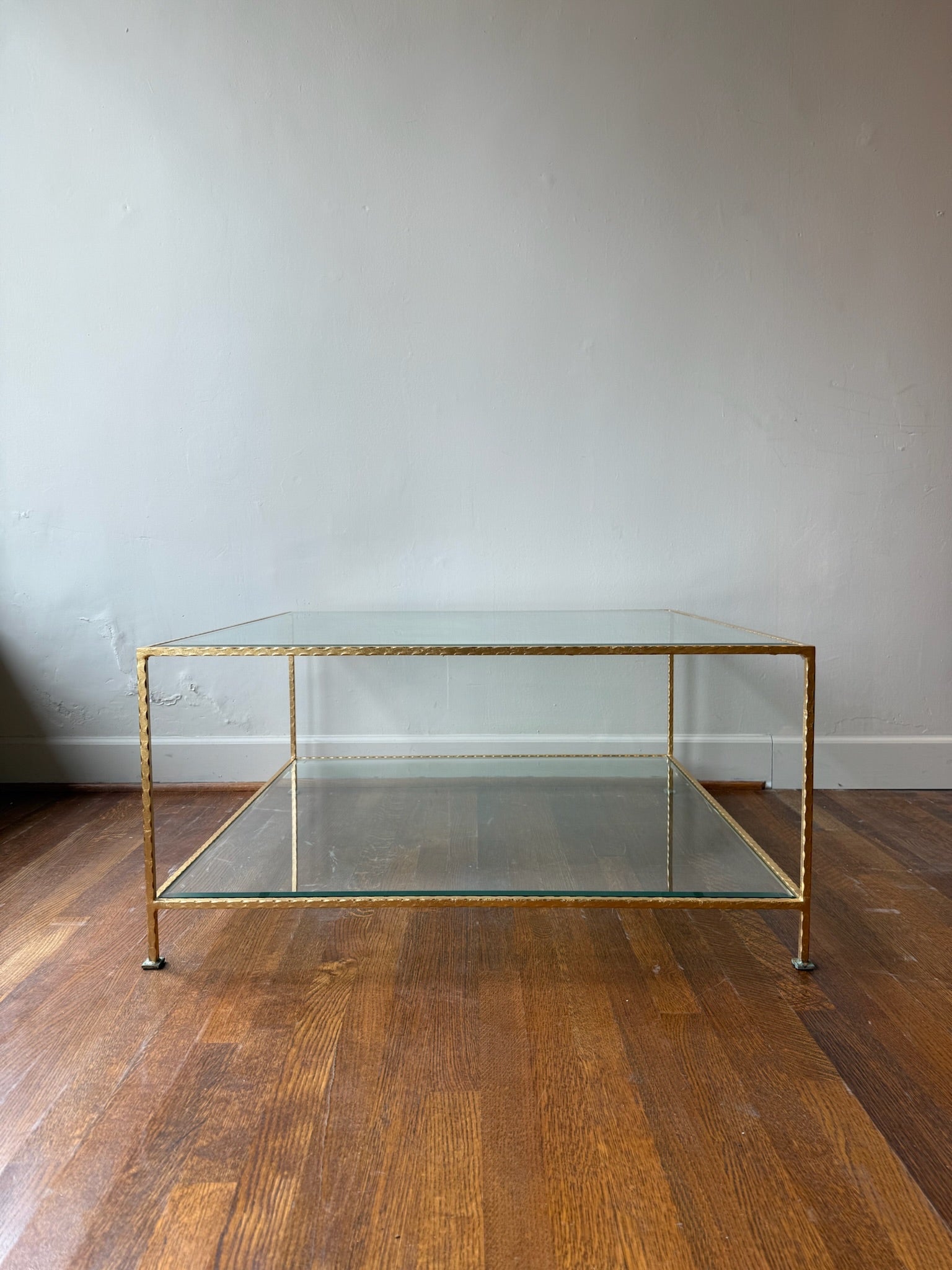 Glass & Brass Coffee Table