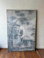 Pair of 18th Century Grisaille Canvas Panels