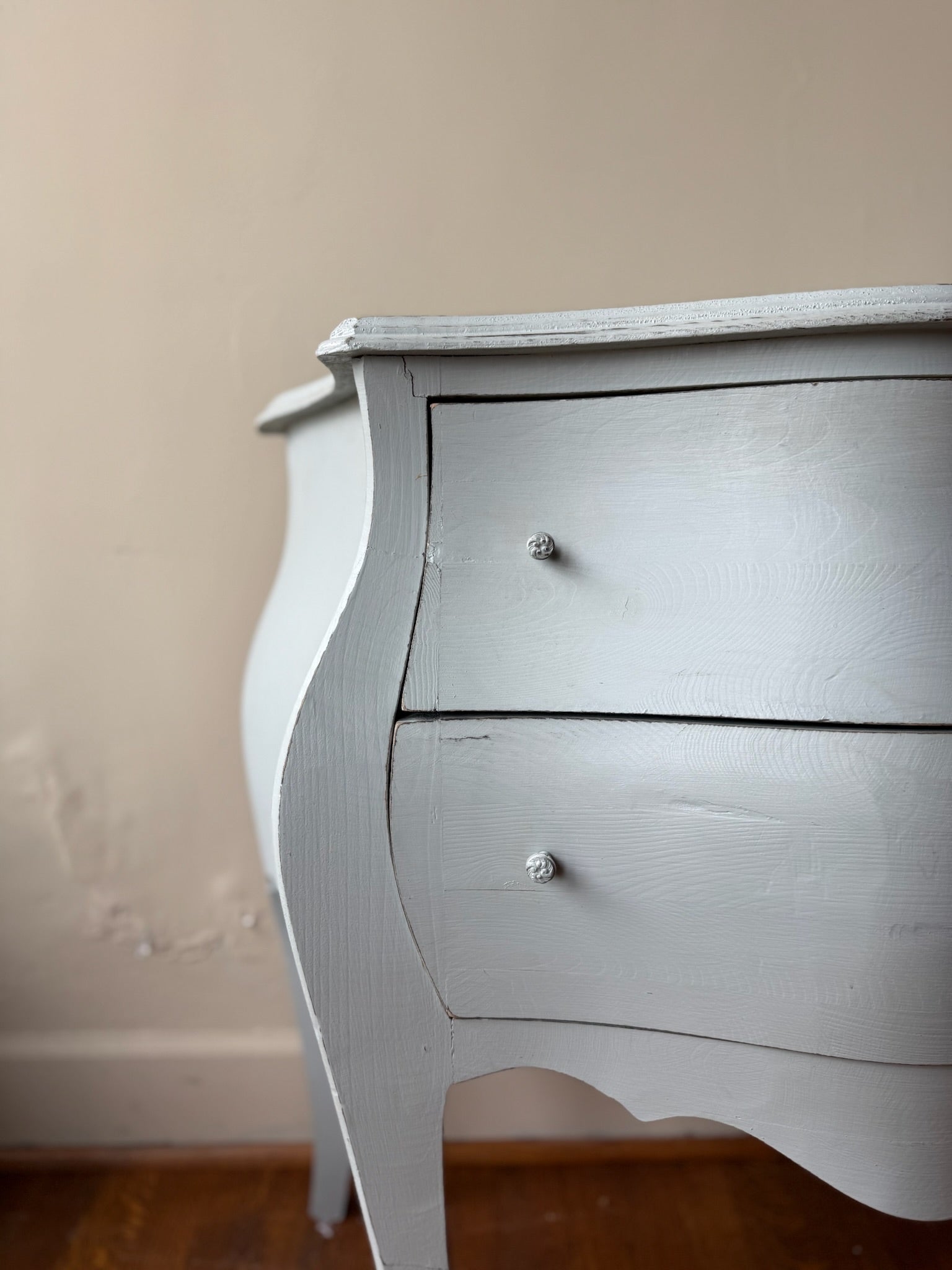 Pair of Louis XV Style Painted Wooden Nightstands