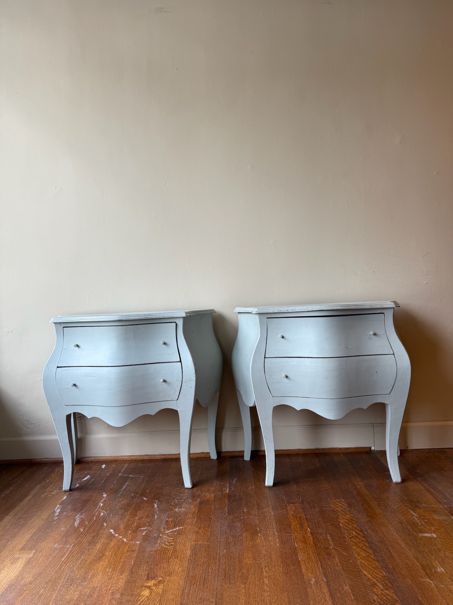 Pair of Louis XV Style Painted Wooden Nightstands