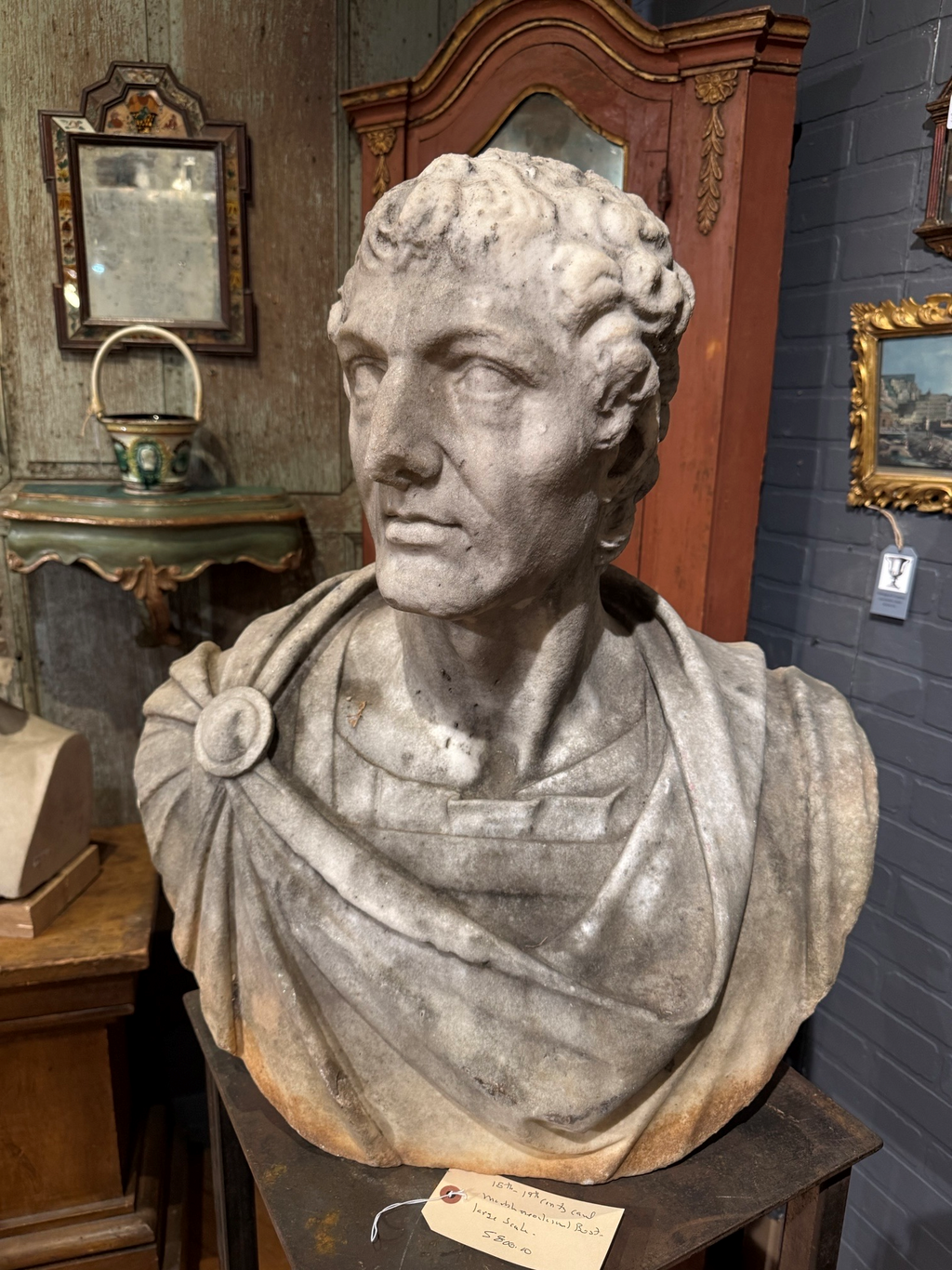 Antique Carved Bust