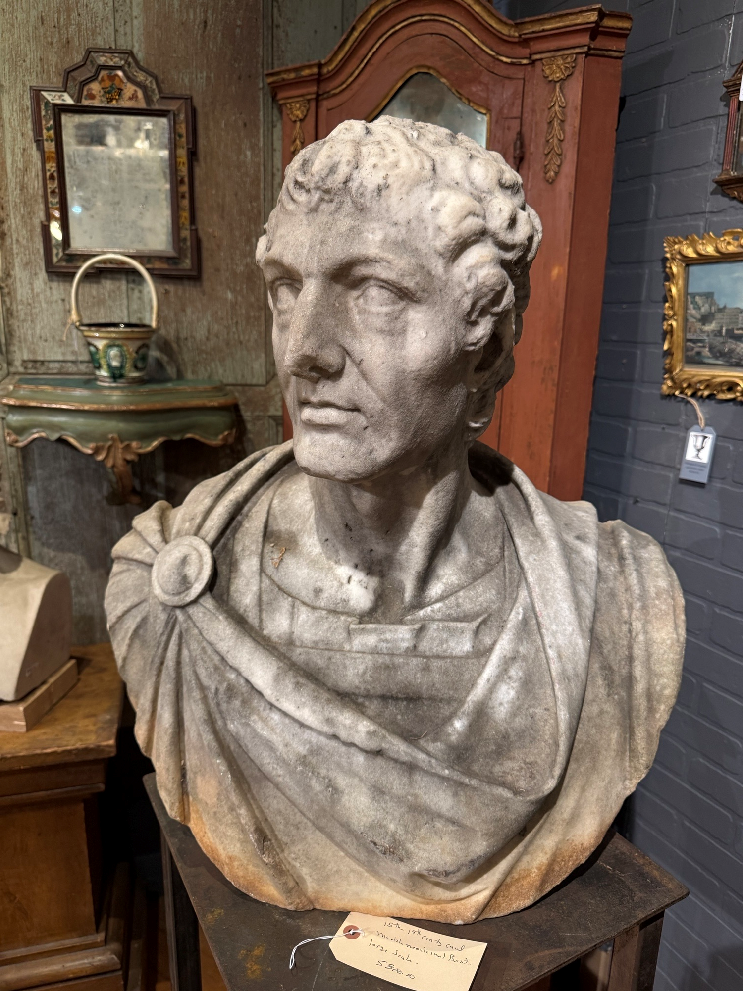 Antique Carved Bust