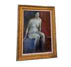 Nude Seated on Blue Rock By Dead Artist Gallery