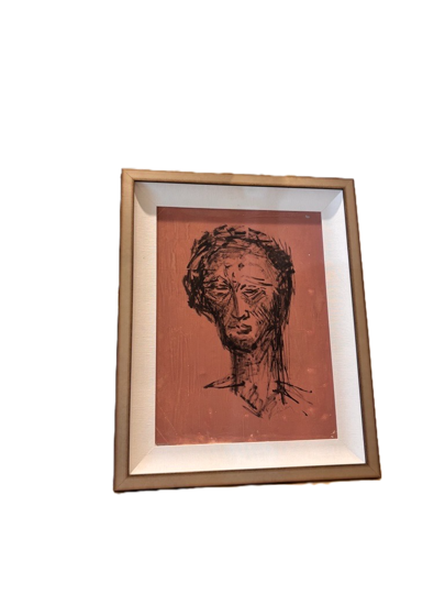 Framed Abstract Portrait Art Print - Garufi